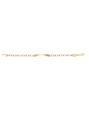 Esclava Cristal Joyas de oro amarillo 14 k con acabado pulido