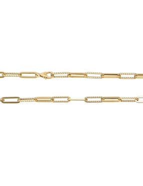 Pulsera Cristal Joyas de oro amarillo 14 k con acabado pulido