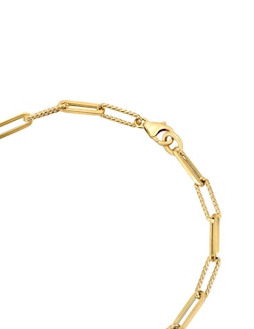 Pulsera Cristal Joyas de oro amarillo 14 k con acabado pulido