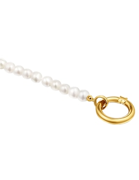 Pulsera Tous de plata P 925 Hold con acabado baño de oro