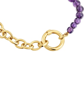 Pulsera Tous de plata P 925 Hold con acabado baño de oro
