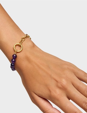 Pulsera Tous de plata P 925 Hold con acabado baño de oro
