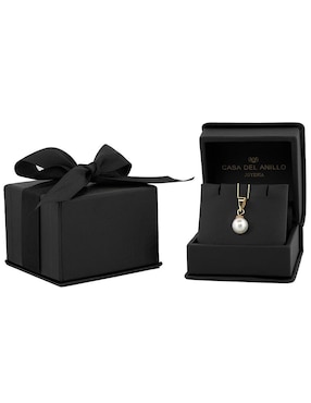 Dije de esfera Casa Del Anillo de oro 10 K perla