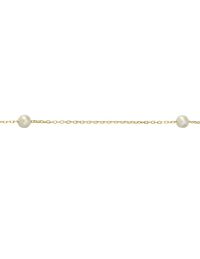 Pulsera Cristal Joyas de oro amarillo 14 k con acabado pulido