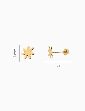 Broqueles de flor Mardia de oro 10 K