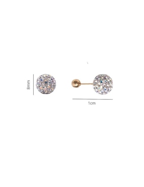 Broqueles de esfera Mardia de oro 14 K con acabado brillante