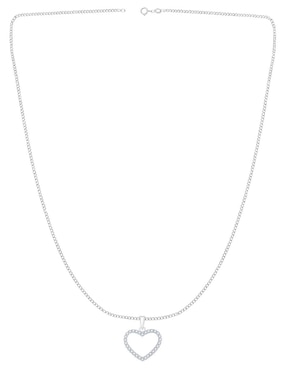 Collar de corazón Clepsidra de plata P 925