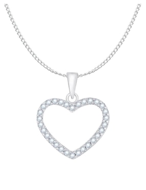 Collar de corazón Clepsidra de plata P 925
