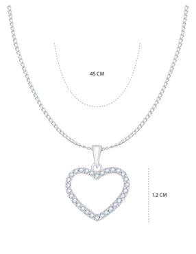 Collar de corazón Clepsidra de plata P 925