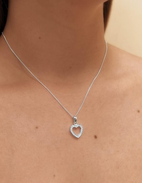 Collar de corazón Clepsidra de plata P 925