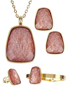 Collar, pulsera, anillo y aretes OG