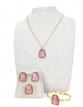 Collar, pulsera, anillo y aretes OG