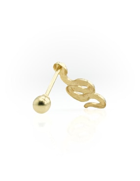 Broqueles de Serpiente Abba Joyas de oro 10 K con acabado brillante
