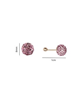 Broqueles de esfera Mardia de oro 14 K con acabado brillante