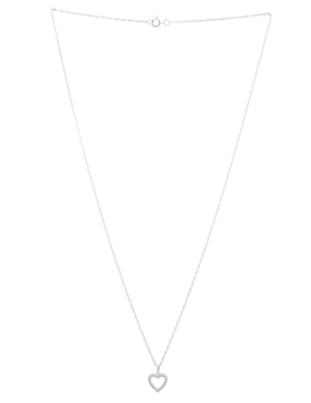 Collar con dije de corazón Mjj Brilliant Inc de oro 14 K
