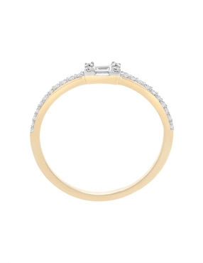 Anillo Mjj Brilliant Inc 14 k de oro diamante pulido