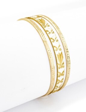 Brazalete The Golden Store con acabado chapa de oro 18k