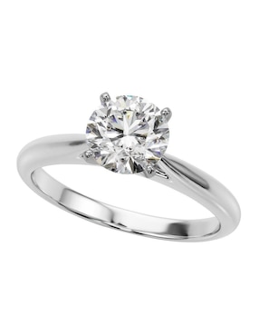 Anillo de compromiso de oro blanco 10 k Amore Mio diamante
