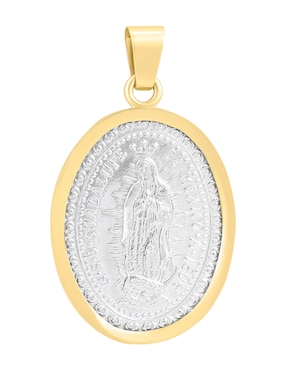 Medalla de virgen de guadalupe Cristal Joyas de oro amarillo 14 K