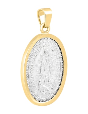 Medalla de virgen de guadalupe Cristal Joyas de oro amarillo 14 K