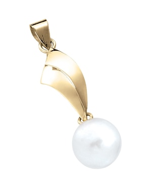 Dije de gota Cristal Joyas de oro amarillo 14 K perla