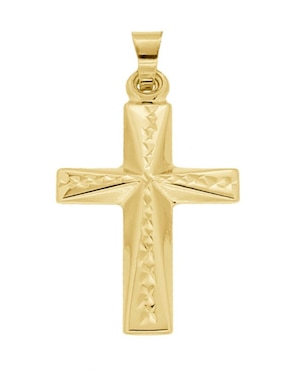 Dije de cruz Cristal Joyas de oro amarillo 14 K