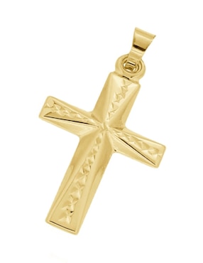 Dije de cruz Cristal Joyas de oro amarillo 14 K