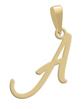 Dije de letra a Cristal Joyas de oro amarillo 14 K