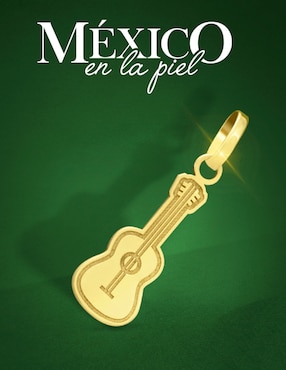 Dije de guitarra Cristal Joyas de oro amarillo 14 K