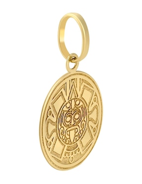 Dije redondo Cristal Joyas de oro amarillo 14 K