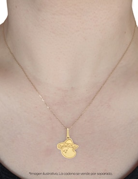 Dije de sombrero Cristal Joyas de oro amarillo 14 K