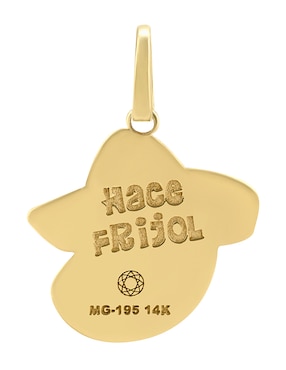 Dije de sombrero Cristal Joyas de oro amarillo 14 K