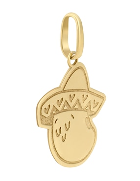 Dije de sombrero Cristal Joyas de oro amarillo 14 K