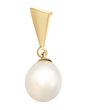 Dije de gota Cristal Joyas de oro amarillo 14 K perla