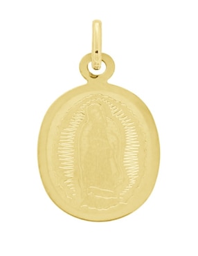 Medalla de virgen de guadalupe Cristal Joyas de oro amarillo 14 K