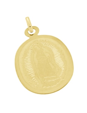 Medalla de virgen de guadalupe Cristal Joyas de oro amarillo 14 K