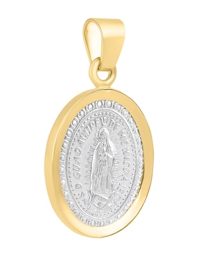 Medalla de virgen de guadalupe Cristal Joyas de oro amarillo 14 K