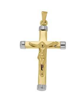 Dije de cruz Cristal Joyas de oro amarillo 14 K