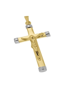 Dije de cruz Cristal Joyas de oro amarillo 14 K