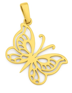 Dije de mariposa Cristal Joyas de oro amarillo 14 K