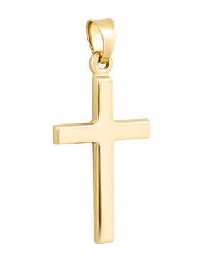 Dije de cruz Cristal Joyas de oro amarillo 14 K