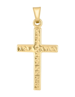 Dije de cruz Cristal Joyas de oro amarillo 14 K