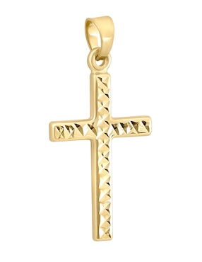 Dije de cruz Cristal Joyas de oro amarillo 14 K