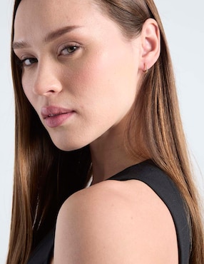 Aretes huggies Fonelli de oro amarillo 14 K con acabado brillante