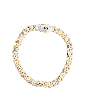 Pulsera Fonelli de oro amarillo con circonita 14 k con acabado brillante