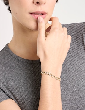 Pulsera Fonelli de oro amarillo con circonita 14 k con acabado brillante