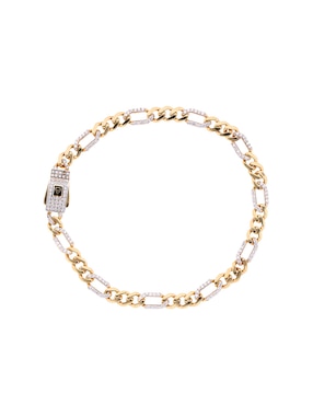 Pulsera Fonelli de oro amarillo con circonita 14 k con acabado brillante