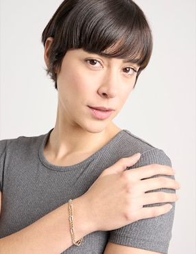 Pulsera Fonelli de oro amarillo con circonita 14 k con acabado brillante