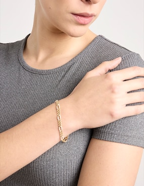 Pulsera Fonelli de oro amarillo con circonita 14 k con acabado brillante