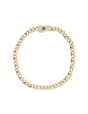Pulsera Fonelli de oro amarillo con circonita 14 k con acabado brillante